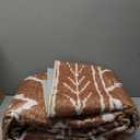 Area Rug 6x9 Rug Machine Washable Non-Slip Low Pile Print Pattern Western Rug for Living Room Bedroom Entryway Tribal Series -Yellowbrown/Cream