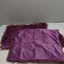 MorroMorn Decorative Pillows Covers, 2 Packs Faux Fur Pillow Cases Standard Size, Luxury Shaggy Throw Pillowcase Cushion Shams with Zipper Room Decor for Couch Sofa Bed Soft (Maroon, Standard)