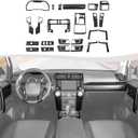 28Pcs Interior Trim Kit Cover Fit for 2020-2023 Toyota 4Runner, Dashboard Side Air Vents Gearshift Air Conditioning Control Panel Window Lift Panel Inner Door Handle Bowl Cover(Matte Black)