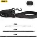Fida 6 FT Heavy Duty Dog Leash with 2 Comfortable Padded Handles, Traffic Handle & Advanced Easy Snap Hook, Reflective Walking Lead for Large, Medium & Small Breed Dogs, Black