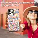 Compatible for iPhone 13 Pro Max Case Cute Aesthetic - Durable Shockproof 6.6 ft Drop Impact Phone Case Cover with Funny Fashion Mushroom Jungle 6.7" Black