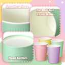 Funtery 100 Pcs Pastel Paper Cups 9oz Colored Cup Hot Cocoa Pastel Cup Family Party Supplies Disposable Bottle for Hot Cold Drinks Coffee Birthday Easter Holidays(Muticolor,9 oz)