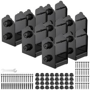 FMhotu Post Base Stainless Steel Post Anchor Bracket, Adjustable Post Base for Pavilion Deck Porch Handrail Railing Support Decorative Anchor Plate (1, 4x4 8PCS)
