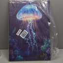 Ocean Jellyfish Wall Art Canvas Coral Fish Wall Decor Prints Framed Painting Underwater Pictures Gifts Artwork for Bathroom Living Dining 16"x24"