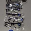 Reading Glasses Blue Light Blocking, Computer Glasses for Women Men, Fashion Square Eyeglasses 5 Pairs +1.5