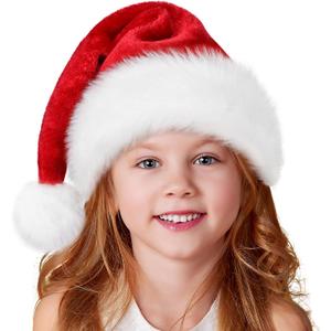 Ambandier Santa Hat for Kids Baby, Christmas Hat, Xmas Holiday Hat, Santa Claus Hat for New Year Party