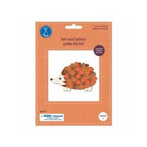 Hedgehog Felt & Fabric Poke DIY Kit 3 Pack