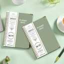 2 x Academic 2025 Planner, Jan 2025-Dec 2025 weekly and monthly, A5 (6.2'' x 8.5") - 12 Months, With Tabs, Metal Cladding Round Corners, for Office School Teacher College Student Women, Green