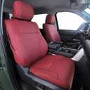 HKZ Custom Fit Tundra Seat Covers for Toyota Tundra 2022 2023 2024 2025 SR,SR5,Limited,Platinum,TRD Pro,1794 - Full Set, Leather - Red (Burgundy)
