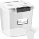 Rice Container - Flour Rice Dispenser 20lbs/10kg/10.6qt Food Grain Cereal Bins Pet Food Storage Laundry Pods Container for Household Pantry Organization (20lbs)