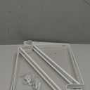 4 Pcs Shelf and Rod Brackets, Wall Mounted Shelf Supports White,SRB300