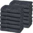 Belizzi Home Ultra Soft Cotton Washcloths, Contains 12 Piece Face Cloths 12x12 inch, Ideal for Everyday use Face Towels, Compact & Lightweight Multi Purpose Washcloths - Charcoal Grey
