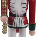 Clever Creations White King 10 Inch Traditional Wooden Nutcracker, Festive Christmas Dcor for Shelves and Tables