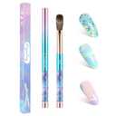 100% Kolinsky Acrylic Nail Brush- Size 16 Professional Nail Brush for Acrylic Application Acrylic Powder Brush for Nail Art DIY Home Salon Nail Manicure (Blue)