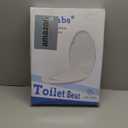 Elongated Toilet Seat 18.5" - Soft Close, Durable PP Oval Toilet Lid, Easy Installation & Removal, Fits Most Toilet Bowl Seat (Elongated 18.5'')