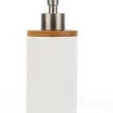Ceramic Soap Dispenser Hand Soap Dispenser Refillable Liquid Great for Kitchen and Bathroom Decorative (White)