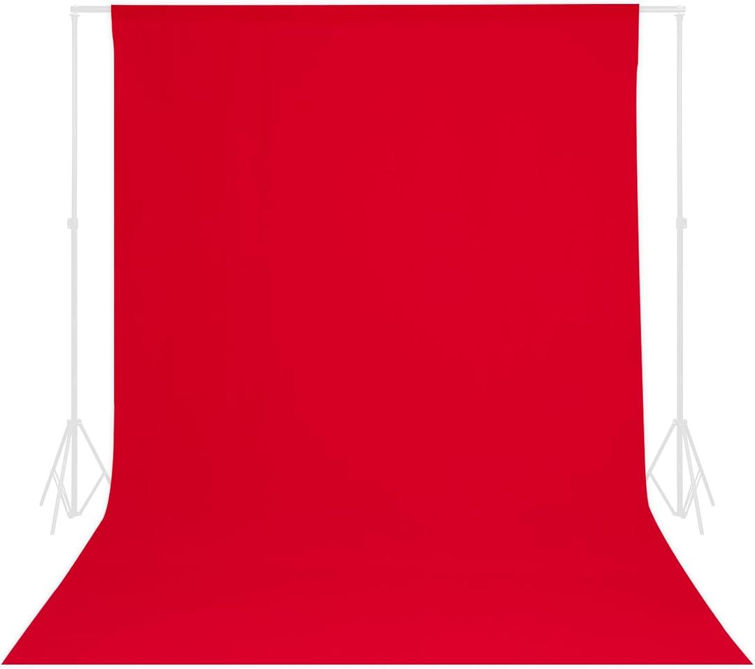 TRLYC Red Background Backdrop - 10x10FT Backdrops Background for Photography Red Photo Booth for Photoshoot Photography Screen Video Recording Parties Curtain