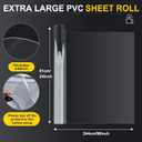 Beeveer 24 x 96 Inch Clear Flexible PVC Sheet Roll