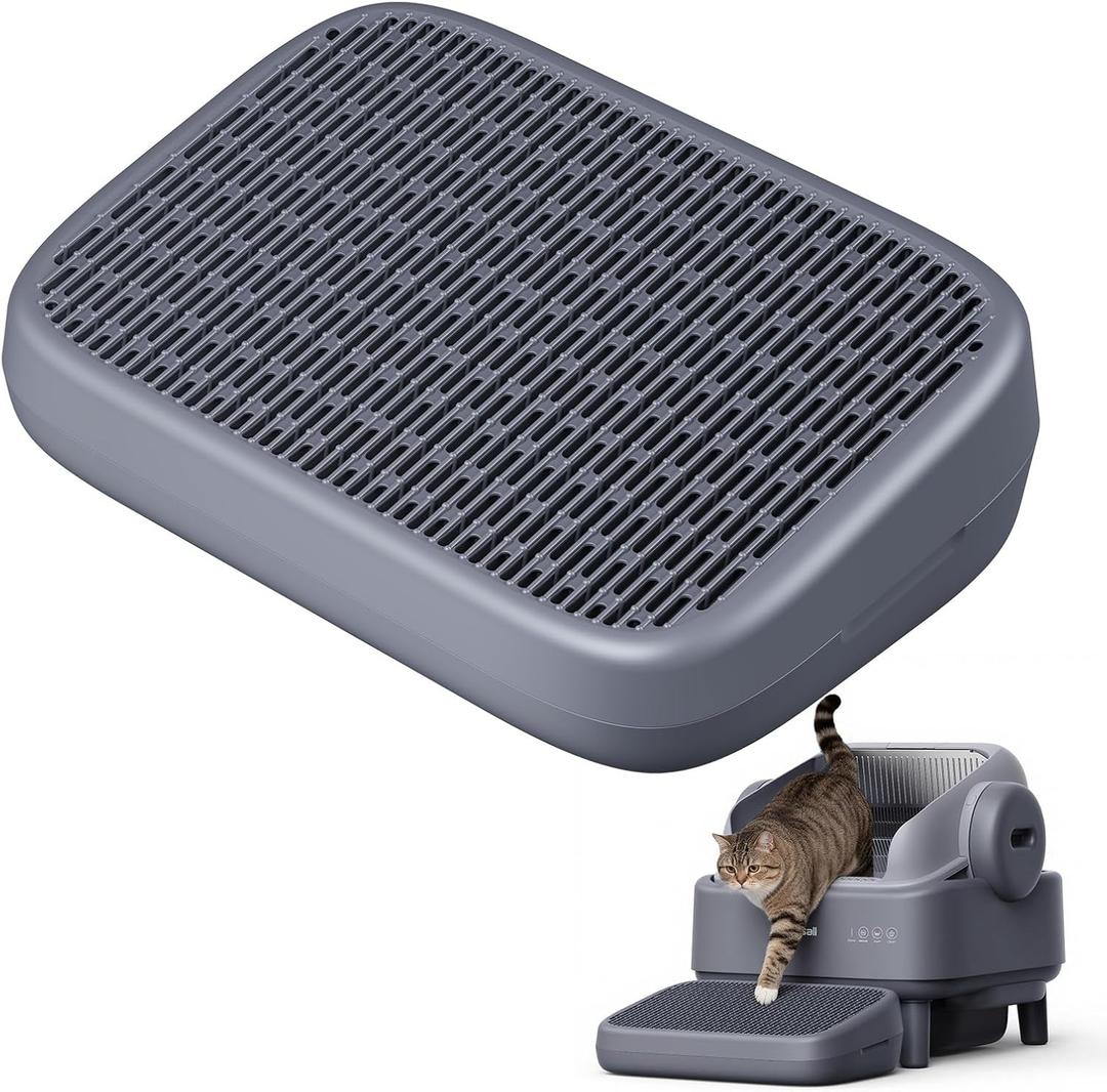 Oneisall Cat Stairs and Steps for Ease S1 Automatic Litter Box, Litter Box Ramp for Small and Elderly Cats, Anti-Tracking, Easy to Clean