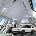 VION R1S Roof Sunshade - Precision Fit, No Sagging, Two Pieces Design, Full Blackout (for Rivian R1S)-Gray