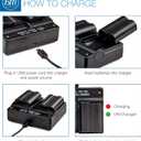 BM Premium 2 Pack of EN-EL15B Batteries and Dual Battery Charger for Nikon Z6, Z7, D780, D850, D7500, 1 V1, D500, D600, D610, D750, D800, D800E, D810, D810A, D7000, D7100, D7200 Digital Cameras