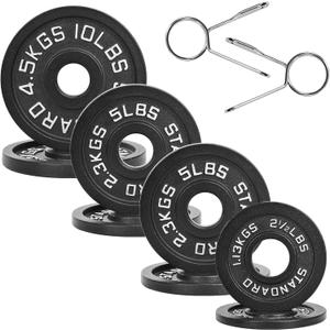 Fitvids 2-Inch Olympic Cast Iron Weight Plate for Strength Training & Weightlifting