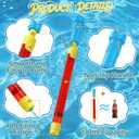 Water Squirt Gun Shoot Up to 40 Feet, Outdoor Water Squirter Toys for Kids Adults, Fun Bulk Blaster Toy for Swimming Pool Beach Summer Outdoor Party Games (6 Pack)