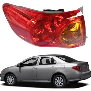 WFLNHB Left Side Outer Tail Light Assembly Replacement for Toyota Corolla 2009-2010 Driver Side Rear Tail Light Lamp 8156002460 TO2800175