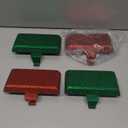 4 Pcs Red,Green Christmas Stocking Holders for Mantle, Lengthening Weighted Stocking Hangers Heavy Duty Christmas Holders Hooks for Wreath Fireplace Mantle Xmas Holiday Party Decoration