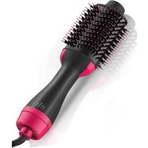 Hair Dryer Blow Dryer Brush, Black-11 (Pink)