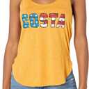 Costa Del Mar Women's Woodcut Costa Tank Top (Medium, Antique Gold)