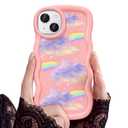 CASBST for iPhone 15 Phone Case, Curly Wavy Frame with Cute Pattern