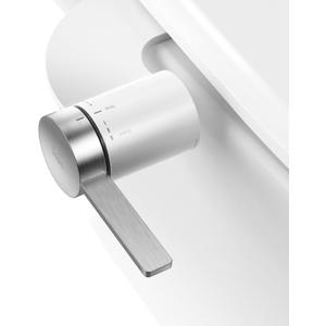 INUS Dual Nozzle Bidet Attachment for Existing Toilets Seat,Slim Non-Electric Bidet Toilet Seat Attachment with Easy-to-Hold Design Control-Stainless Steel Color (Silver)