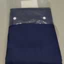 Cotton Full Flat Sheet Only, 600 Thread Count 100% Egyptian Cotton Top Sheet 1Pcs, Cool & Breathable Flat Bed Sheets Wrinkle, Fade, Stain Resistant (Navy Blue Stripe Full)