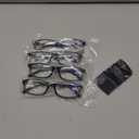 Gaoye +6.0 Multi Pack Reading Glasses - Blue Light Blocking Lenses, TR90 Frames, UV400 - Eyeglasses with Clear Vision (A4 Pack Black)