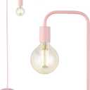 BoostArea Floor Lamp, Modern Cute Pink Floor Lamp, 63Inch Metal Standing Lamp, E26 Socket, On/Off Footswitch, ETL Listed, Tall Thin Skinny Cool Floor Lamp for Living Room, Bedroom Decor, Minimalist (Pink floor lamps) Bulb Not Included