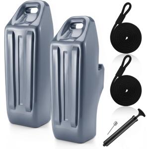 Pontoon Boat Fenders Inflatable Boat Bumper for Docking with Ropes Dock Bumper with Locking Recessed Groove and Grip Handle Easy to Install Pontoon Accessories