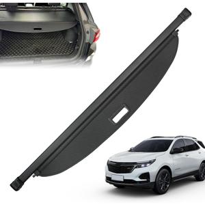 Trunk Cargo Cover for Chevy Equinox GMC Terrain 2018-2024, with Carbon Fiber Texture Ends, Anti - Peeping Retractable Security Shade for Privacy, SUV Accessories (No Equinox EV)