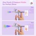 SAVILAND 2026 Airbrush for Nails 25 PSI Nail Airbrush Machine | 0.3mm DLC-Coated Nozzle, Flow-Locked Atomization & Steady Output, Dual-Charge Cordless Portable AirBrush for Nail Art