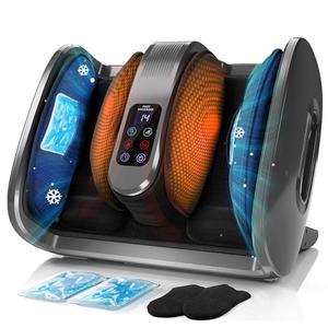 Foot Massager with Heat & Ice Therapy - FSA HSA Eligible, Deep Kneading Shiatsu Compression w/Adjustable Intensity, Father's Day Gift for Plantar Fasciitis Relax, Neuropathy and Pain Relief