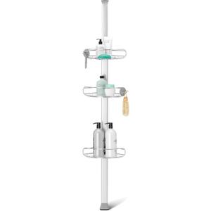 simplehuman 8' Tension Pole Shower Caddy, Stainless Steel and Anodized Aluminum