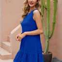 Naggoo Womens Sundress Summer Dresses for Women 2026 Sleeveless Tank Dress Spring Beach Boho Mini Dress (S)