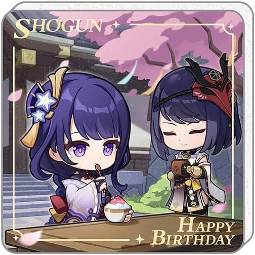 3 x Genshin Impact Heartfelt Wishes Series Acrylic Fridge Magnet - Raiden Shogun