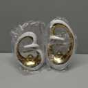 Modern Abstract Porcelain Sculpture, White Gold Show Piece for Home, Knick Knacks for Decor, Tv Stand Centerpiece