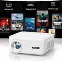 Lisowod Projector with WiFi and Bluetooth, Projector: Electric Focus & 4P Keystone, Lisowod 1080P Portable-Mini-Movie-Projector with Whale TV