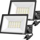 2-Pack 30W LED Flood Lights Outdoor  5400 Lumens Super Bright Security Lighting, IP66 Waterproof, 5000K Daylight  Energy-Efficient Outdoor Lights for Garage, Garden, Lawn, Backyard