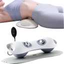 4-in-1 Lumbar Massager,Lumbar Support Pillow Lower Back Massager with Vibration, Airbag Traction & Heating for Back & Waist Comfort