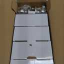 AEEKEL Brushed Nickel Door Knobs Interior Keyless Knob, Privacy Door Knob with Lock, 5 Pack Door Locks for Bedrooms Bathroom, Reversible for Left/Right Door Handle