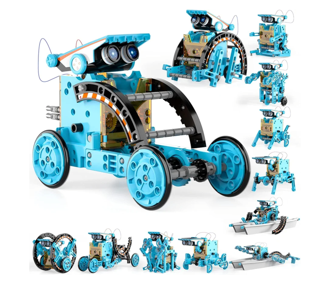 Lucky Doug 12-in-1 STEM Solar Robot Kit Toys Gifts for Kids 8 9 10 11 12 13 Years Old, Educational Building Science Experiment Set Birthday for Kids Boys Girls
