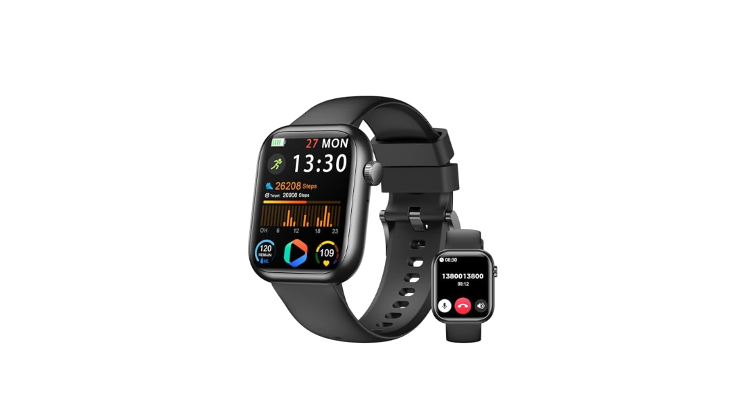 Smart Watch, 1.83" HD Fitness Tracker for Men Women, 123+ Sport Modes Heart Rate Monitor, Fitness Watch with Pedometer,IP68 Waterproof Running Watch,Step Counter & Sleep Monitor for Android iOS